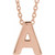 14K Rose Gold Initial A Slide Pendant Necklace