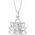 14K White Gold Ganesha Necklace