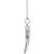 14K White Gold Tusk Necklace