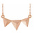 14K Rose Gold Pyramid Necklace