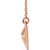 14K Rose Gold Pyramid Necklace