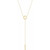 14K Yellow Gold Circle & Bar "Y" Necklace