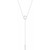 14K White Gold Circle & Bar "Y" Necklace