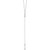 14K White Gold Circle & Bar "Y" Necklace