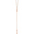 14K Rose Gold Circle & Bar "Y" Necklace