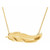 14K Yellow Gold Feather Necklace