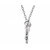 14K White Gold Branch Bar Necklace