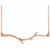 14K Rose Gold Branch Bar Necklace