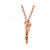 14K Rose Gold Branch Bar Necklace