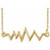 14K Yellow Gold Heartbeat Necklace
