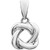 14K White Gold Knot Pendant