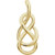 14K Yellow Gold Teardrop Knot Pendant