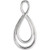 14K White Gold Infinity-Inspired Pendant