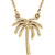14K Yellow Gold Palm Tree Necklace