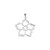 14K White Gold Forget Me Not Pendant