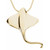 14K Yellow Gold Stingray Pendant Or Brooch
