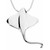 14K White Gold Stingray or Pendant Or Brooch