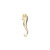 14K Yellow Gold Seahorse Pendant Or Brooch