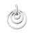 14K White Gold Concentric Circle Pendant