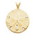 14K Yellow Gold Sand Dollar Pendant