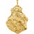 14K Yellow Gold Nugget Pendant