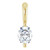 14K Yellow Gold 1/8 CT Natural Diamond Pendant