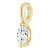 14K Yellow Gold 1/8 CT Natural Diamond Pendant