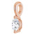 14K Rose Gold 1/8 CT Natural Diamond Pendant