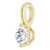 14K Yellow Gold 1/5 CT Natural Diamond Pendant