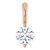 14K Rose Gold 1/5 CT Natural Diamond Pendant