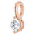 14K Rose Gold 1/5 CT Natural Diamond Pendant