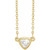 14K Yellow Gold 1/4 CT Natural Diamond Heart Necklace