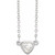 14K White Gold 1/4 CT Natural Diamond Heart Necklace