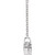 14K White Gold 1/4 CT Natural Diamond Heart Necklace