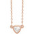 14K Rose Gold 1/4 CT Natural Diamond Heart Necklace