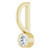 14K Yellow Gold 1/10 CT Natural Diamond Pendant