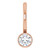 14K Rose Gold 1/10 CT Natural Diamond Pendant