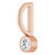 14K Rose Gold 1/10 CT Natural Diamond Pendant