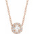 14K Rose Gold 1/8 CTW Rose-Cut Natural Diamond Halo-Style Necklace
