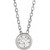 14K White Gold 1/4 CT Natural Diamond Bezel-Set Necklace