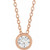 14K Rose Gold 1/4 CT Natural Diamond Bezel-Set Necklace