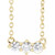 14K Yellow Gold 1/5 CTW Natural Diamond Three-Stone Necklace