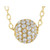 14K Yellow Gold 3/8 CTW Natural Diamond Ball Necklace