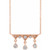 14K Rose Gold 1/5 CTW Natural Diamond Fringe Bar Necklace