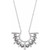 14K White Gold 1/8 CTW Natural Diamond Fan Necklace