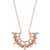14K Rose Gold 1/8 CTW Natural Diamond Fan Necklace