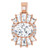 14K Rose Gold 1/3 CTW Natural Diamond Pendant