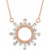 14K Rose Gold 3/8 CTW Natural Diamond Circle Necklace