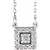 14K White Gold 1/8 CTW Natural Diamond Halo-Style Necklace