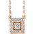 14K Rose Gold 1/8 CTW Natural Diamond Halo-Style Necklace